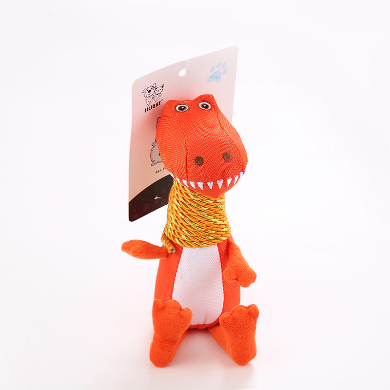 Plush Dinosaur Dog Toy