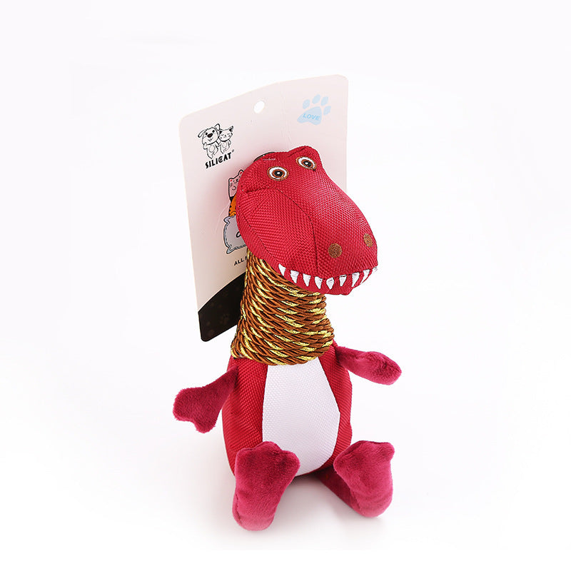 Plush Dinosaur Dog Toy